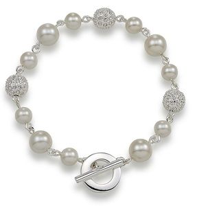 Pearl Bracelet w/ T-Bar Closure